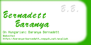 bernadett baranya business card